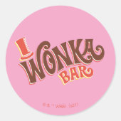 Wonka-Bar-Logo Runder Aufkleber (Vorderseite)