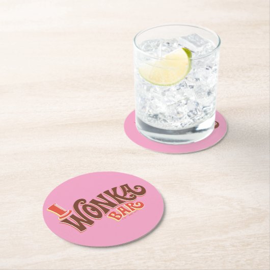 Wonka-Bar-Logo Runder Pappuntersetzer (Vor Ort)