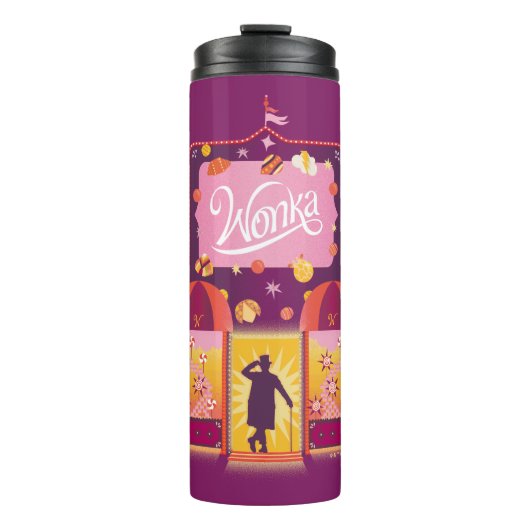 Wonka Candy Store Grafik Thermosbecher (Vorderseite)