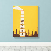 Wonka Factory Silhouette Leinwanddruck (Insitu (Holzboden))