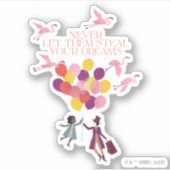 Wonka "Lass ihnen nie deine Träume!" Aufkleber (Vorderseite)