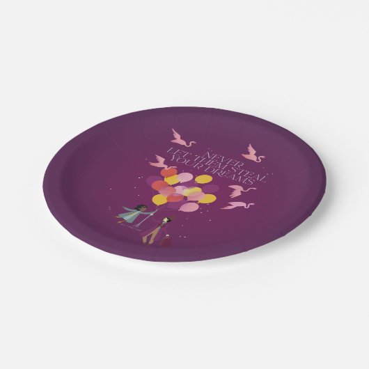 Wonka "Lass ihnen nie deine Träume!" Pappteller (Schrägansicht)