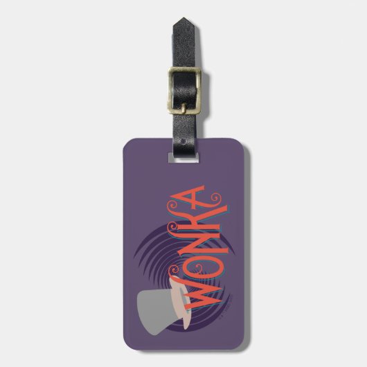 Wonka Spiral Logo Gepäckanhänger (Vorderseite vertikal)