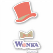 Wonka Top Hat & Bow Krawatte Aufkleber (Vorderseite)