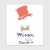 Wonka Top Hat & Bow Krawatte Aufkleber (Blatt)