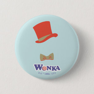 Wonka Top Hat & Bow Krawatte Button