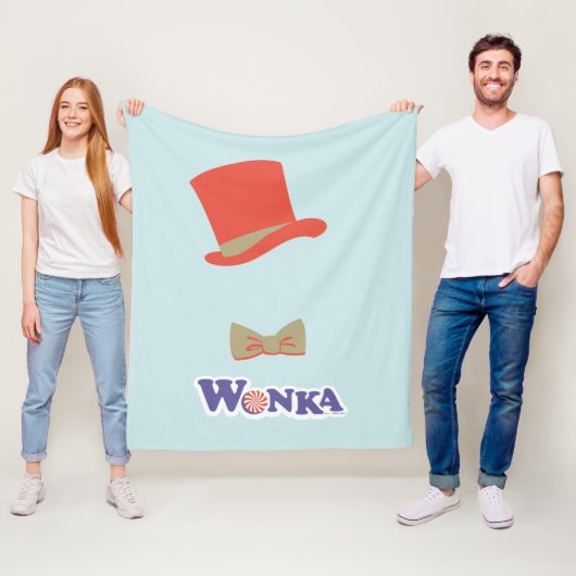 Wonka Top Hat & Bow Krawatte Fleecedecke (Beispiel)