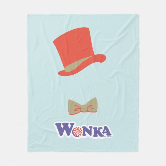 Wonka Top Hat & Bow Krawatte Fleecedecke (Vorderseite)