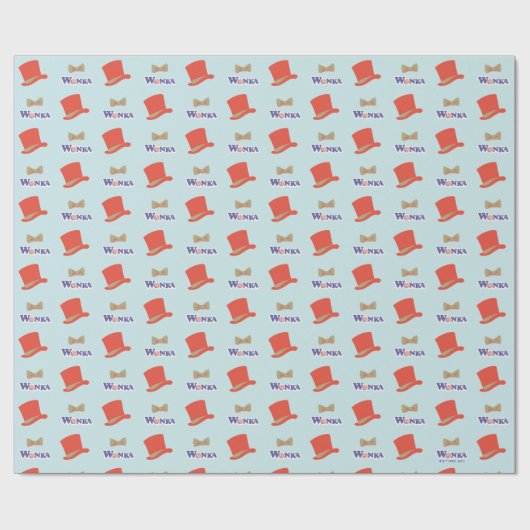 Wonka Top Hat & Bow Krawatte Geschenkpapier (Flach)