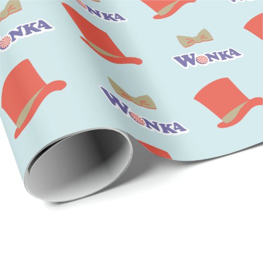 Wonka Top Hat & Bow Krawatte Geschenkpapier (Rolleneckpunkt)