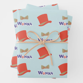 Wonka Top Hat & Bow Krawatte Geschenkpapier Set