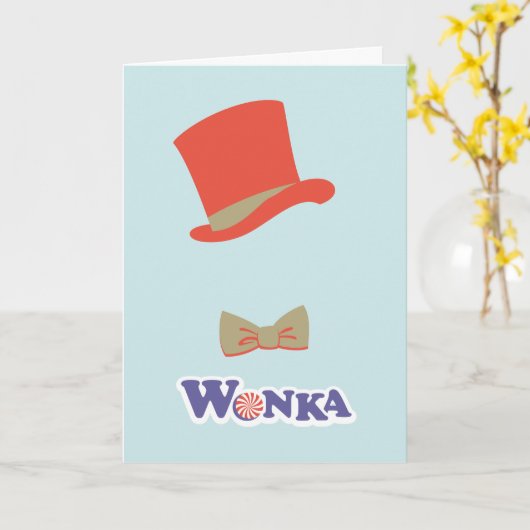 Wonka Top Hat & Bow Krawatte Karte (Gelbe Blume)