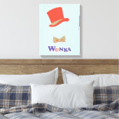 Wonka Top Hat & Bow Krawatte Leinwanddruck (Insitu (Schlafzimmer))