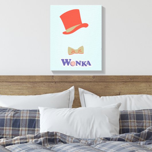 Wonka Top Hat & Bow Krawatte Leinwanddruck (Insitu (Schlafzimmer))