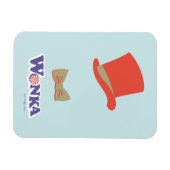 Wonka Top Hat & Bow Krawatte Magnet (Horizontal)