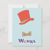 Wonka Top Hat & Bow Krawatte Mitteilungskarte (Vorderseite)
