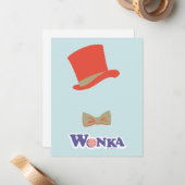 Wonka Top Hat & Bow Krawatte Mitteilungskarte (Vorderseite/Rückseite Beispiel)
