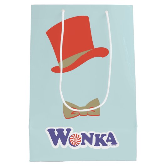 Wonka Top Hat & Bow Krawatte Mittlere Geschenktüte (Rückseite)