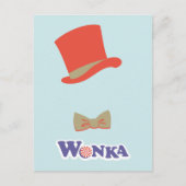 Wonka Top Hat & Bow Krawatte Postkarte (Vorderseite)