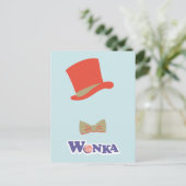 Wonka Top Hat & Bow Krawatte Postkarte (Stehend Vorderseite)