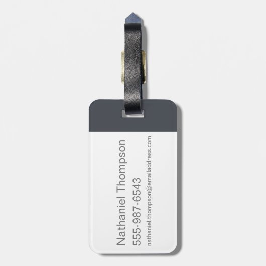 Wonkaise-Logo Gepäckanhänger (Rückseite vertikal)