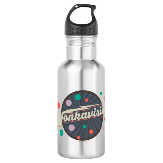 Wonkavision-Logo Edelstahlflasche (Vorderseite)