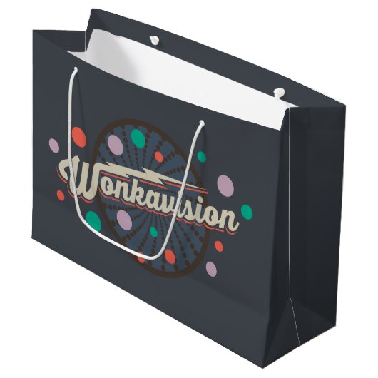 Wonkavision-Logo Große Geschenktüte (Vorderseite Schrägansicht)