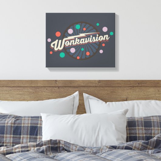 Wonkavision-Logo Leinwanddruck (Insitu (Schlafzimmer))