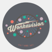 Wonkavision-Logo Runder Aufkleber (Vorderseite)
