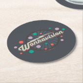 Wonkavision-Logo Runder Pappuntersetzer (Angewinkelt)