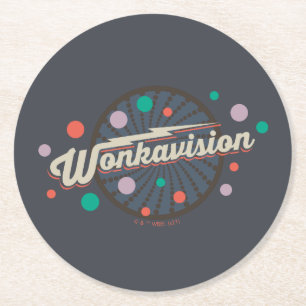 Wonkavision-Logo Runder Pappuntersetzer