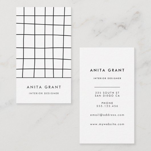 Wonkey-Rasterlinien Visitenkarte (Vorne/Hinten)