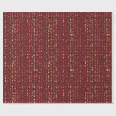 Wonky Dots Wrapping Paper - Dunkelrot, Gold und Gr Geschenkpapier (Flach)