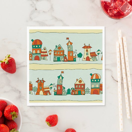 Wonky Houses Serviette