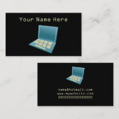 Wonky Laptop Visitenkarte (Vorne/Hinten)