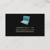 Wonky Laptop Visitenkarte (Rückseite)