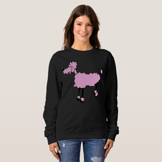Wonky Pink Poodle Sweatshirt (Vorne ganz)