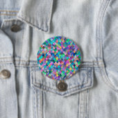 Wonky Rainbow Glitzer Metal Mermaid Scales Button (Beispiel)