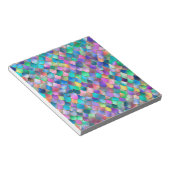 Wonky Rainbow Glitzer Metal Mermaid Scales Notizblock (angewinkelt)