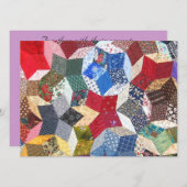 Wonky-Star-Quilt Einladung (Vorne/Hinten)