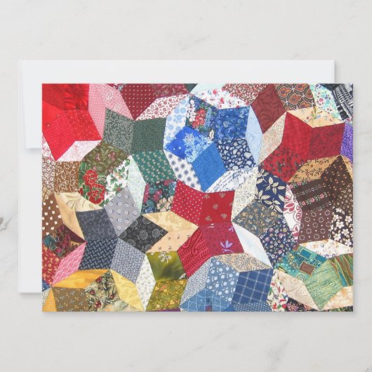 Wonky-Star-Quilt Einladung (Vorderseite)