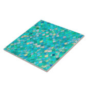 Wonky Watercolor-aquamarine Fliese (Seite)