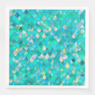 Wonky Watercolor-aquamarine Serviette