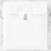 Wonky Zoo Bunny Heart Sticker (Tasche)