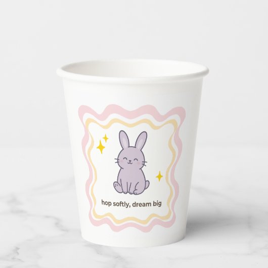 Wonky Zoo Bunny - Papiertasse Pappbecher (Vorderseite)