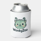 Wonky Zoo Cat Can Cooler | Funny Drink Sleeve Dosenkühler (Kanne Vorderseite)
