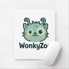 Wonky Zoo Cat Mousepad | Funny Desk Zubehör