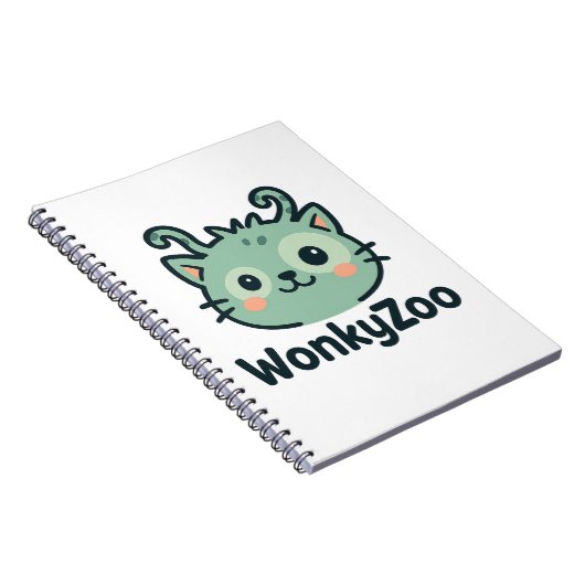 Wonky Zoo Cat Notebook | Funny Animal Journal Notizblock (Rechte Seite)