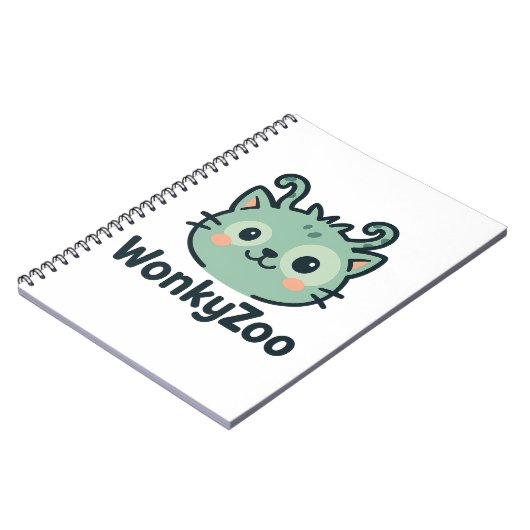 Wonky Zoo Cat Notebook | Funny Animal Journal Notizblock (Linke Seite)