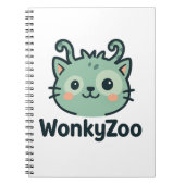 Wonky Zoo Cat Notebook | Funny Animal Journal Notizblock (Vorderseite)